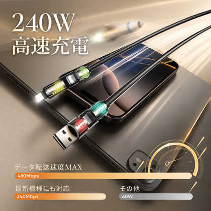 ChargeOne™ – 4in1急速充電ケーブル ⚡