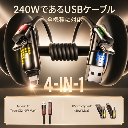 ChargeOne™ – 4in1急速充電ケーブル ⚡