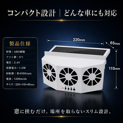 AirCarOne™ ｜ 停車中に熱気を消し去る技術。